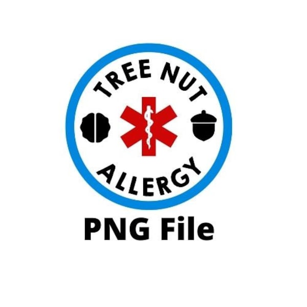 Premium Tree Nut Allergy Label PNG File - Ensure Safe Consumption