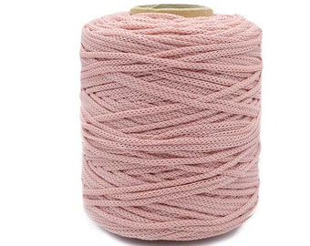 3mm Polypropylene Cord, 150m 260gr Crochet and Knitting Colored Rope, Macrame Yarn Perfect for Bags and Home Textile