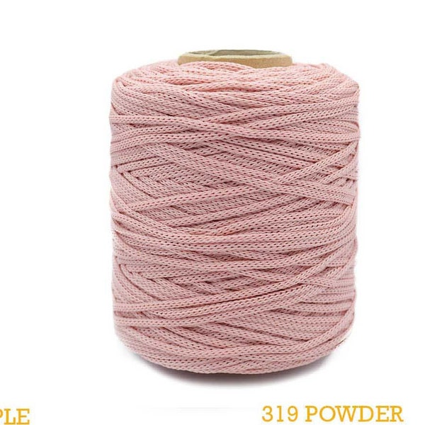 3mm Polypropylene Cord, 150m 260gr Crochet and Knitting Colored Rope, Macrame Yarn Perfect for Bags and Home Textile
