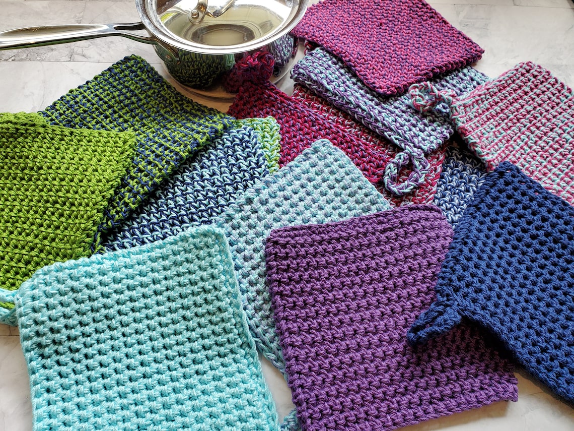 Knitted Pot Holder Handmade Pot Holder Kitchen Accessories Etsy