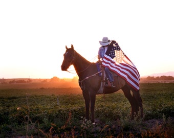 Cowgirl in Field of Flowers DPW006 - Etsy