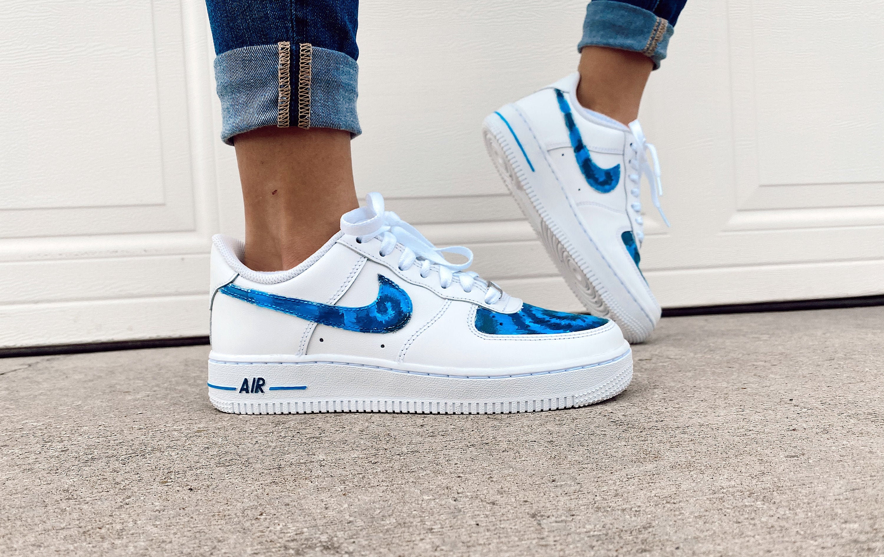 tie dye nike air force 1