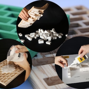 Brick Mold standard mini bricks, wood style