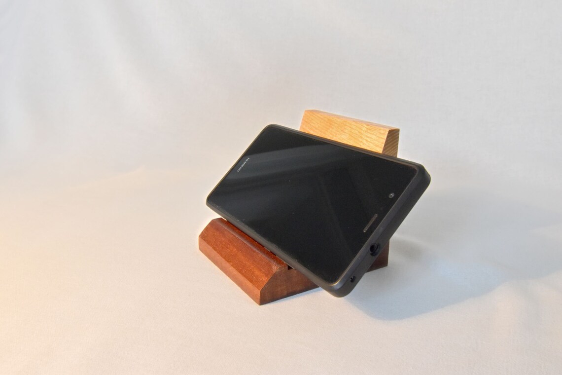 Handmade Wooden Device Stand Mobile Phone Holder Etsy
