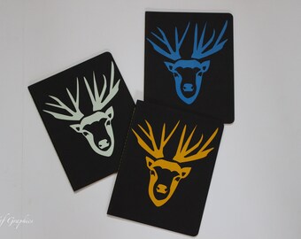 Deer Lined Notizbücher, wählen Sie Ihre Farbe