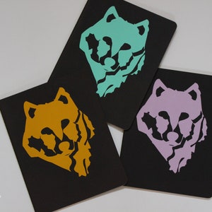 Cuadernos forrados de lobo, elige tu color
