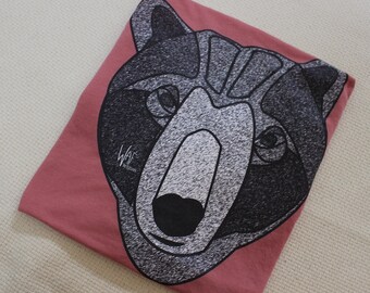 Damen Mama Bear Graphic Pink Muscle Tank Top