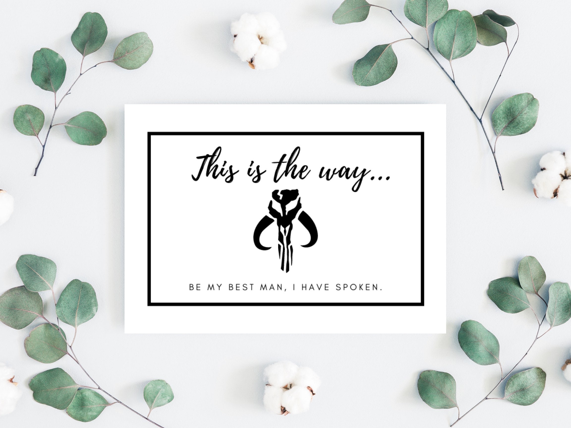 Mandalorian proposal Star Wars Bridesmaid/Groomsmen proposal Etsy