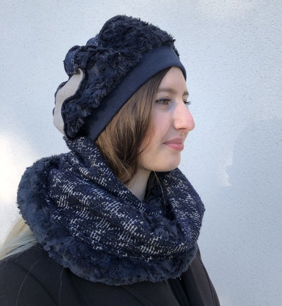 Women's double-collar scarf snood