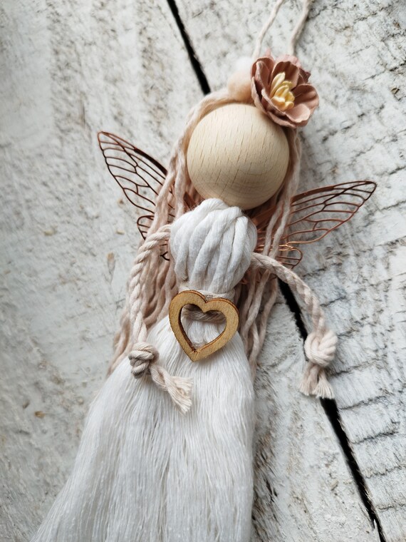 Macrame angel, doll, Christmas angel to attach