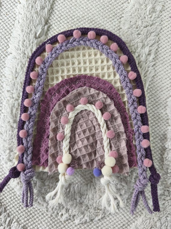 Rainbow appliqué for sewing on, for a school cone, pillow or backpack