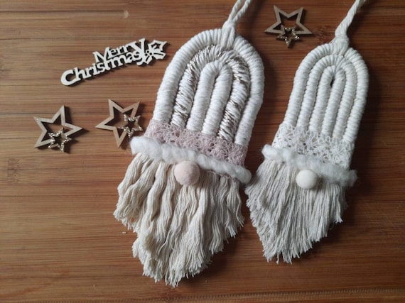 Macrame Santa Claus pendant