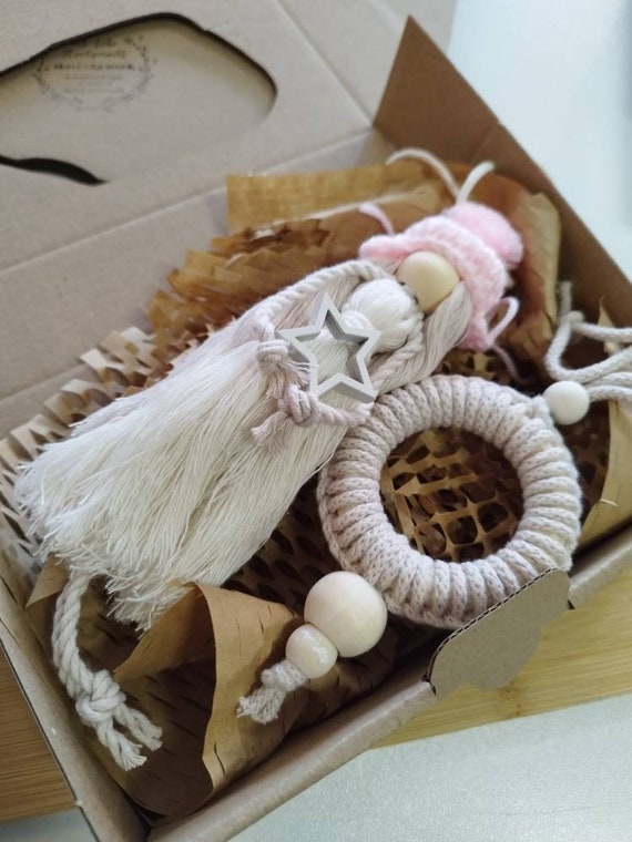 Winter Girl, Macrame Doll Pendant, Decorative Figure