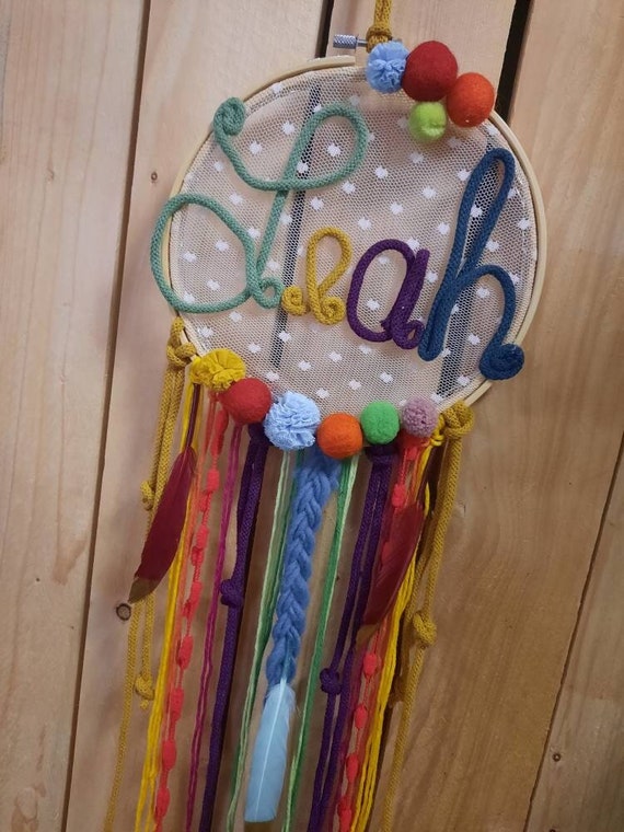 Dream catcher with name, gift baby girl