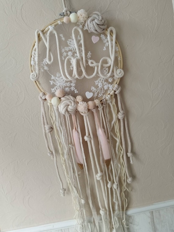 Dreamcatcher with name, dreamcatcher baby decoration, children's room decoration