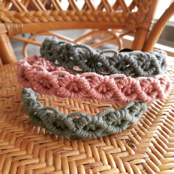 Macrame hairband - hand-knotted boho accessory