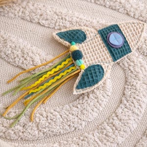 Raketen Applikation für Schultüte oder Kissen zum selbst aufnähen.