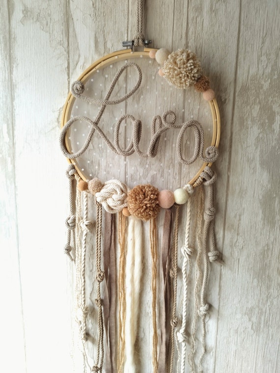 Dream catcher with name. A unique piece just for you.
