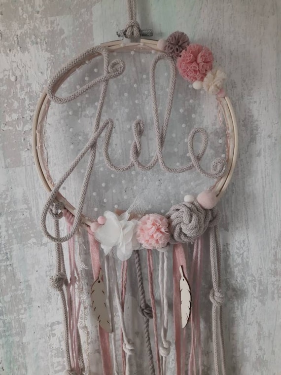 Dream catcher with name - children's room decoration