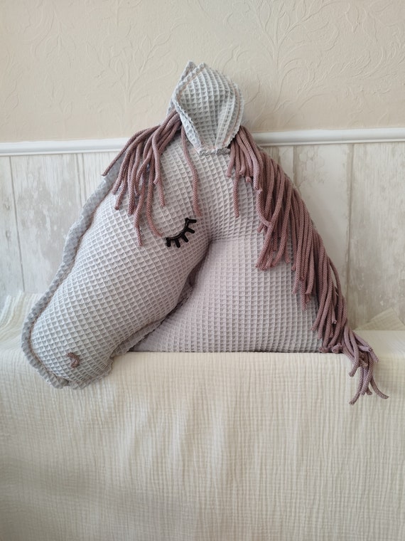 Horse pillow, cuddly pillow, horse head