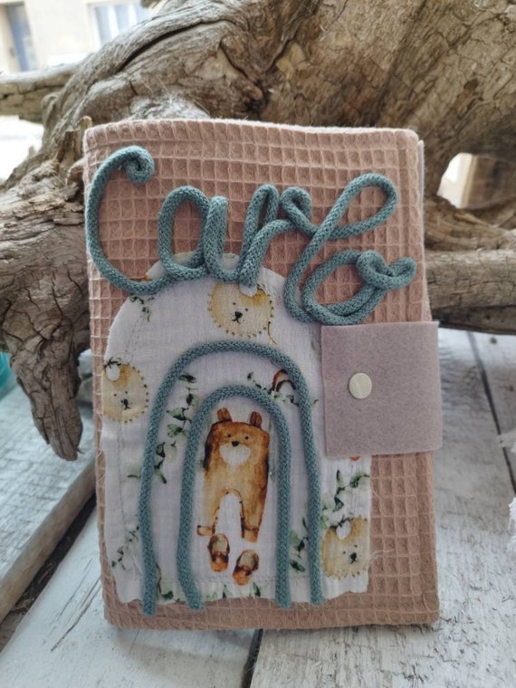 U Notebook Cover with Name and Rainbow
