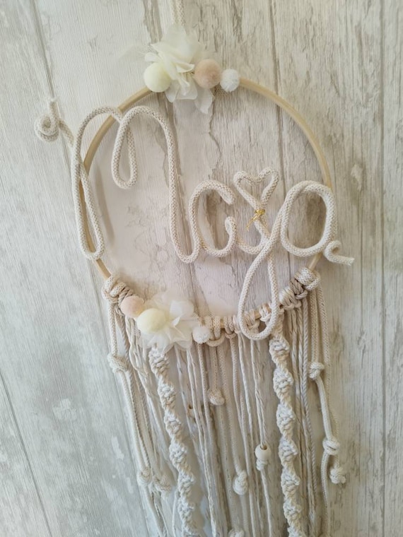 Dreamcatcher with name, wall hanging for the children's room
