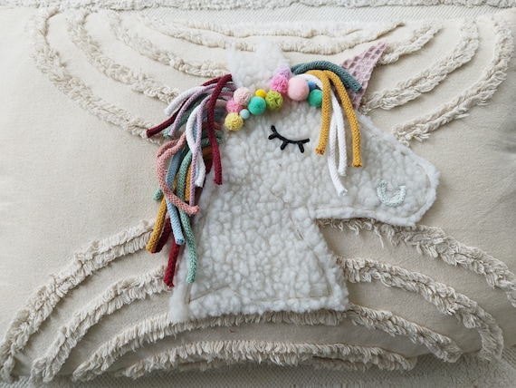Unicorn applique for school cone or pillow to sew on yourself.