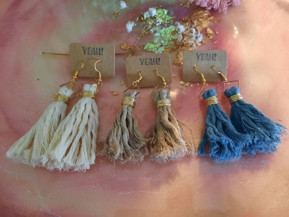 Earrings with tassels