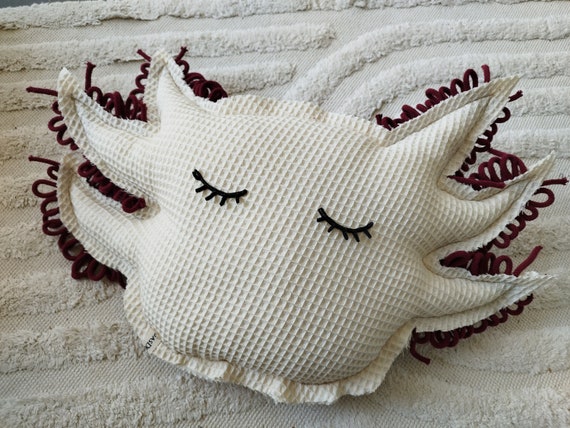 Axolotl pillow, cuddly pillow, decorative pillow