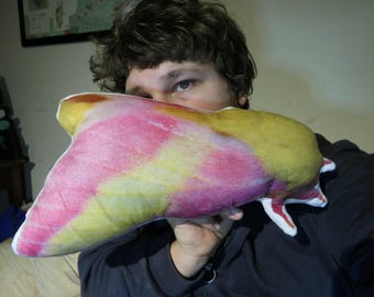 Moth Pillow: Rosy Maple Moth MALE (Dryocampa rubicunda) soft pillow by Bart Coppens! Super cute collectible item.