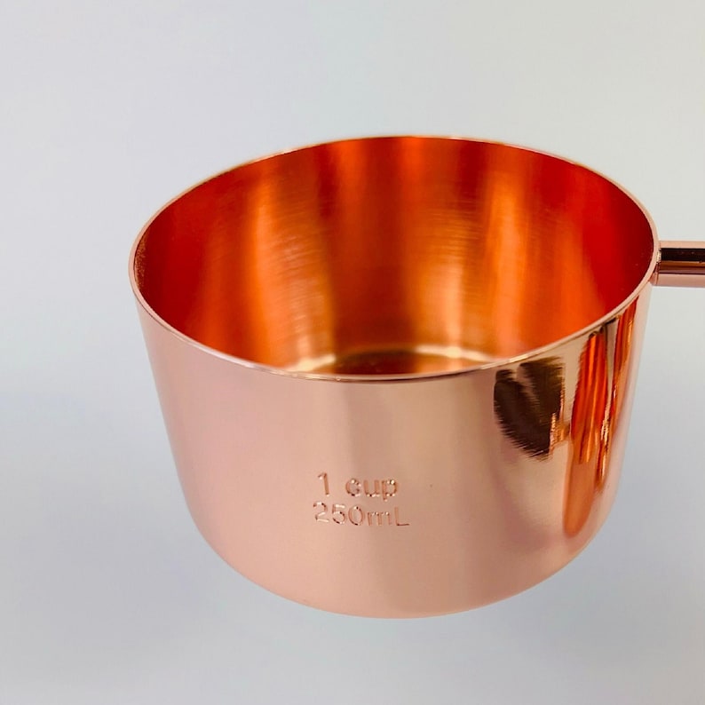 ROSE Gold Measuring Cups and Spoons Set 8 Pcs, Golden Stainless Steel ...
