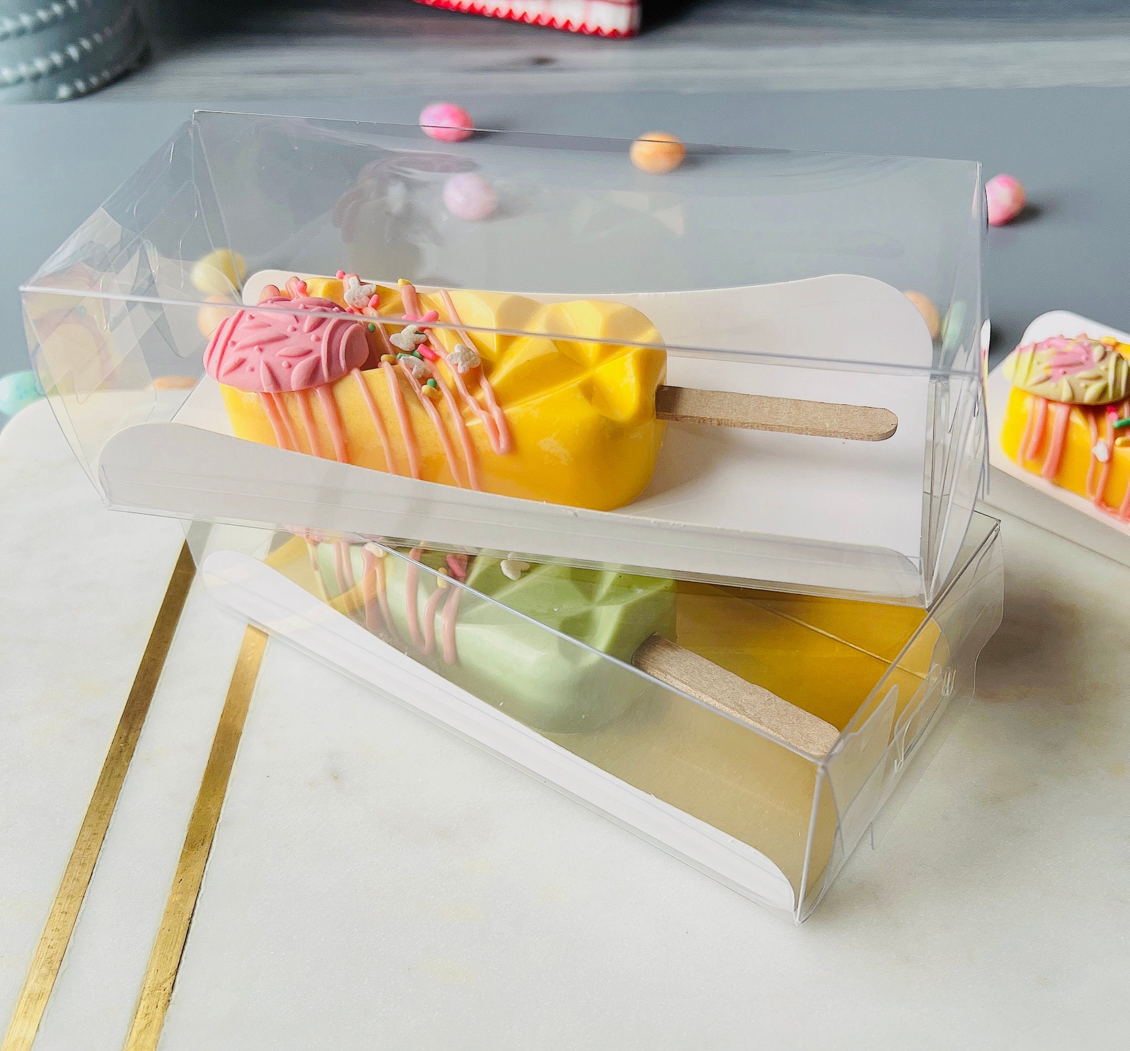Shop Cakesicle Boxes: Single Cakesicle Boxes, Clear Boxes and Sets –  Sprinkle Bee Sweet