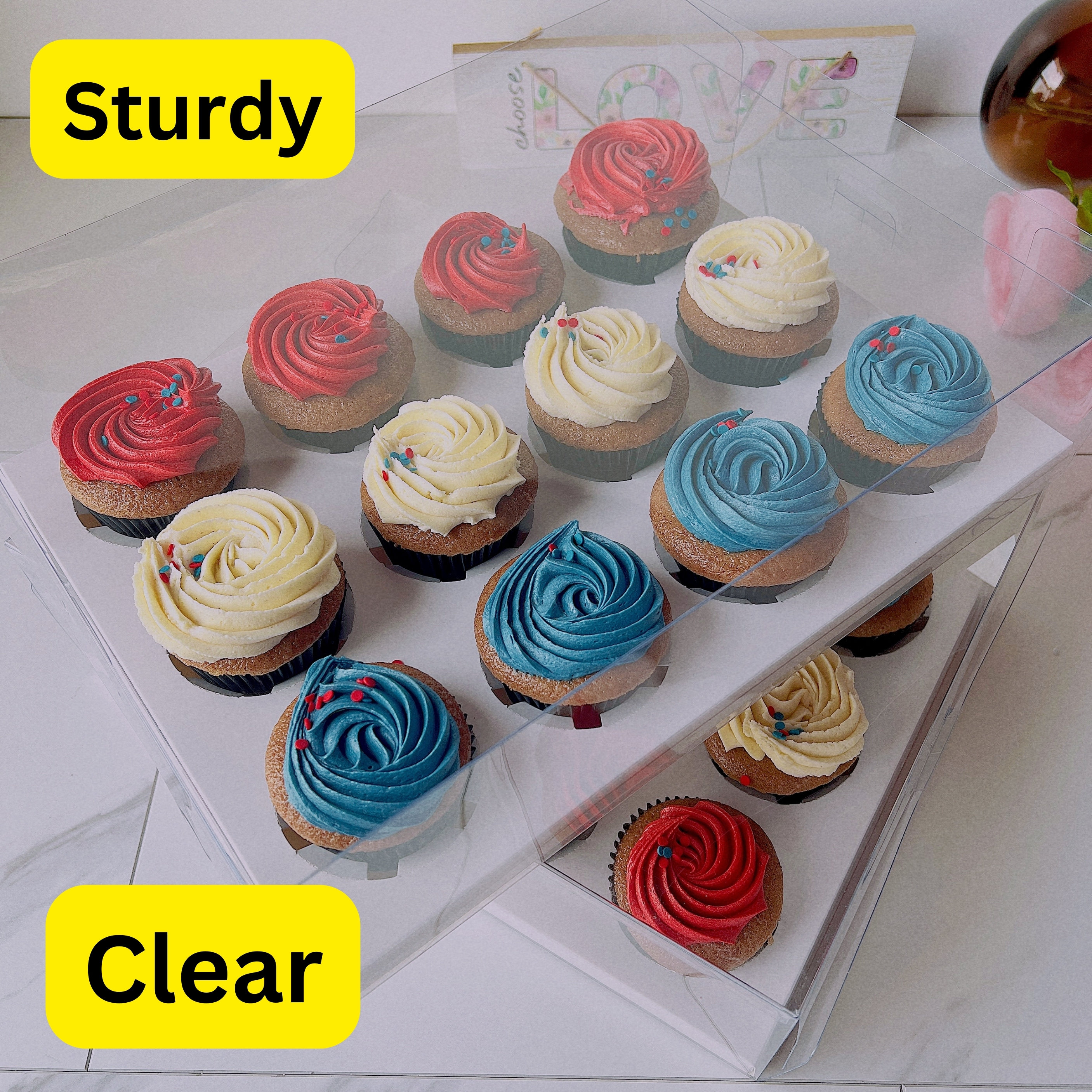 Scatole Per Cupcake Bake Pro Premium – 10 Confezioni Da 12, Bianche Con Finestrella, Prodotte Nel Regno Unito