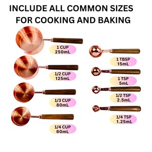 ROSE Gold Measuring Cups and Spoons Set 8 Pcs, Golden Stainless Steel ...