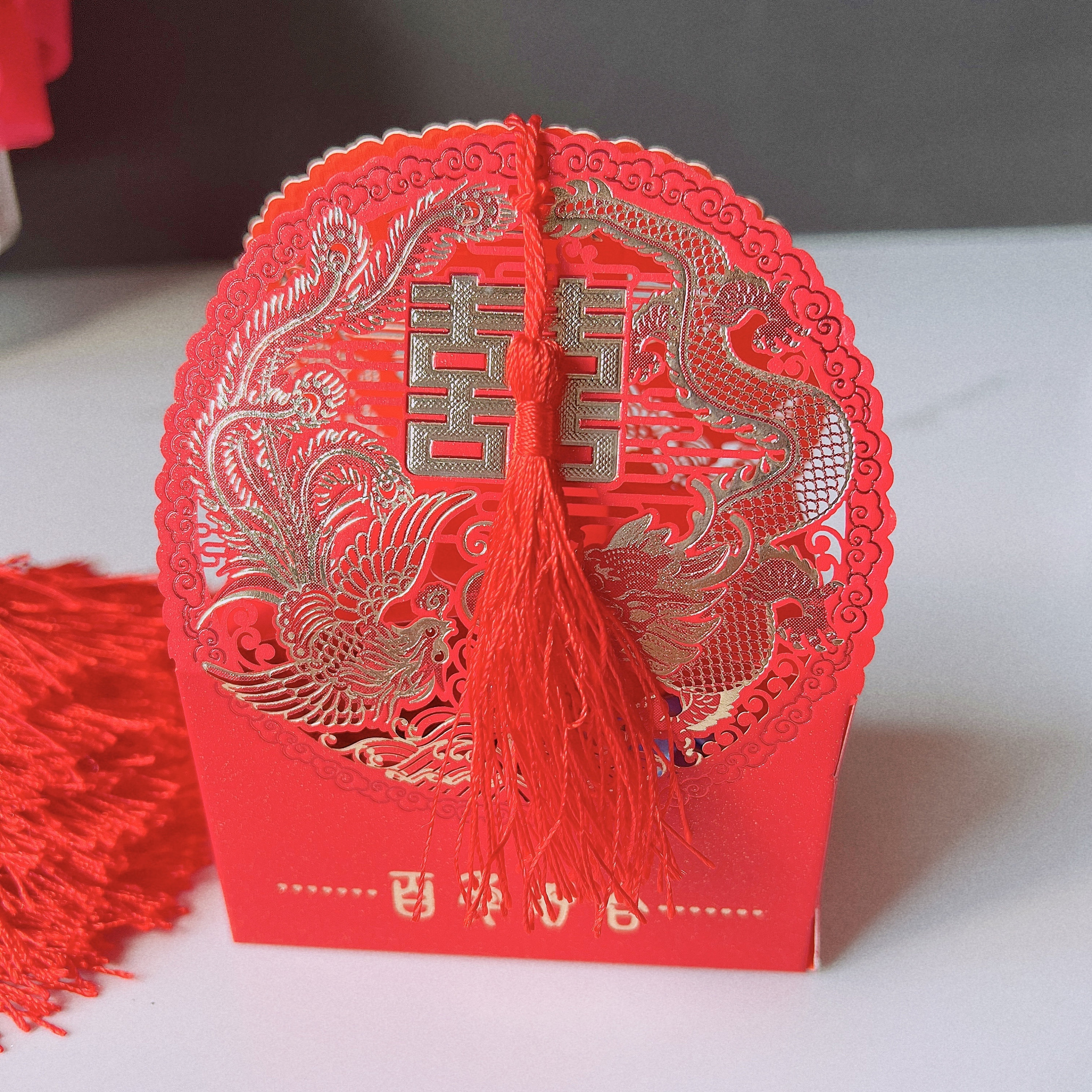 Yyeselk Red Striped Candy Box European Style Wedding Gift Packaging Flower  Vase Shaped Paper Box Christmas Candy Box 