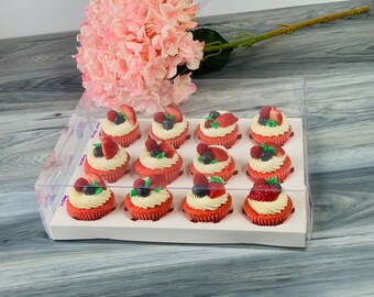 10 Scatole Per Cupcake Premium Bake Pro, Per 12 Pezzi, Bianche, Con Finestra, Riciclabili, Prodotte Nel Regno Unito - 3