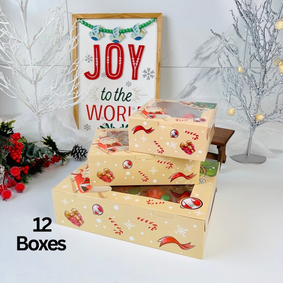 Caja de regalos vacía de Navidad y caja de regalo con ventana