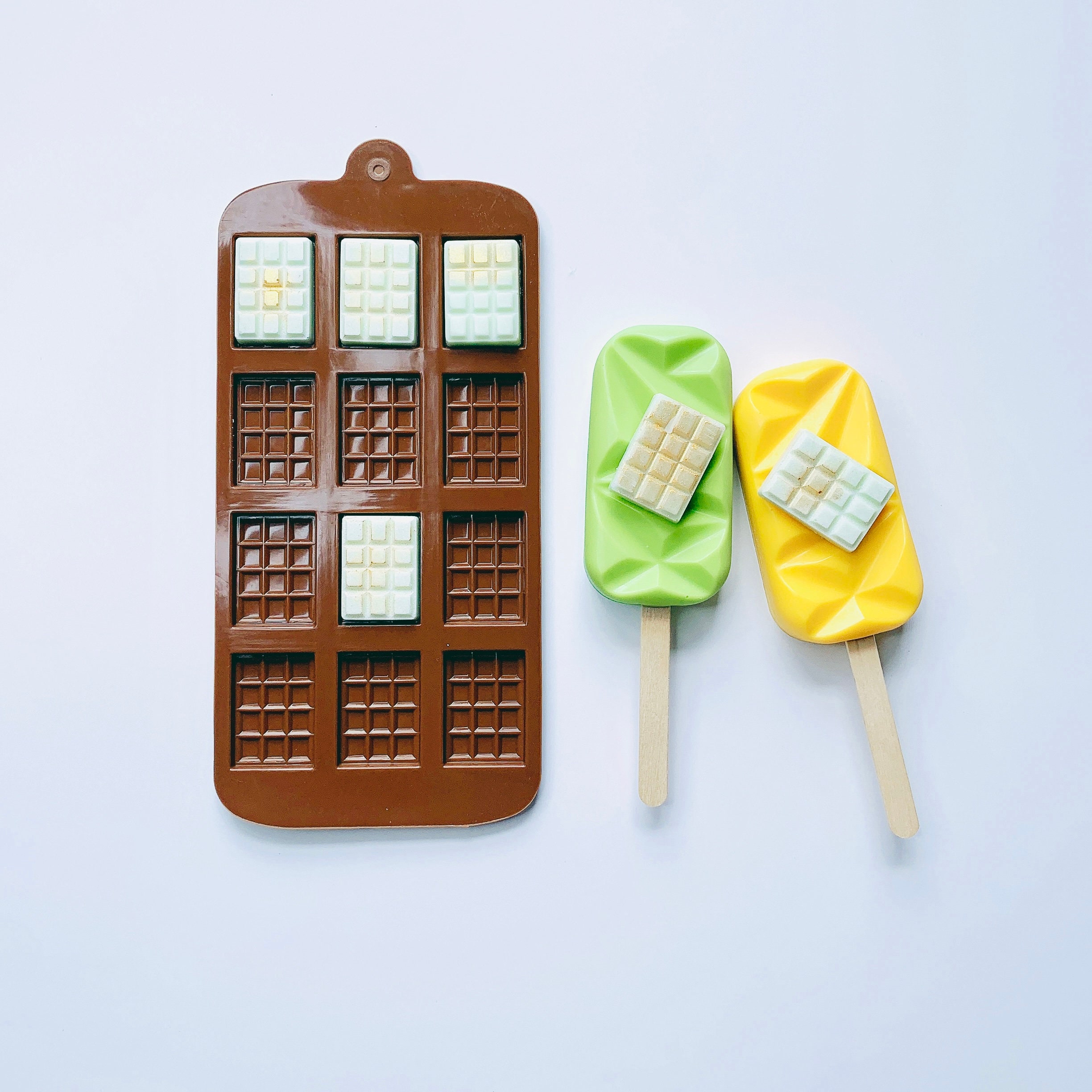 12 Cavity Mini Chocolate Bar Silicone Mold Candy Bar Mold Etsy