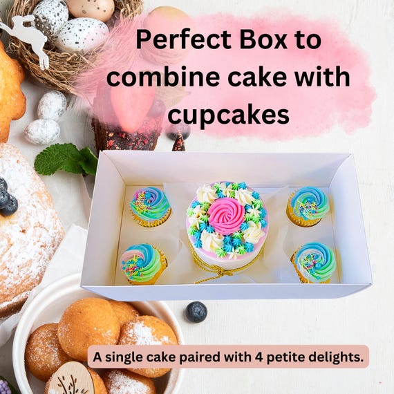 30 scatole per cupcake, 12 scatole per muffin con manico