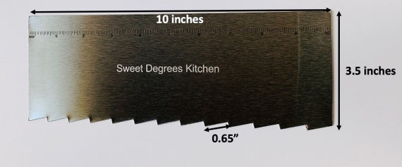 10 Inch Stainless Steel Cake Scraper Large Edge Stripe Edge Smoother Scraper  Cake Decorating Comb C