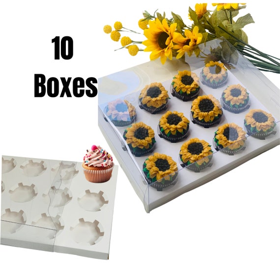 Scatola per 12 cupcakes in plastica trasparente - 3 unità per 11,40