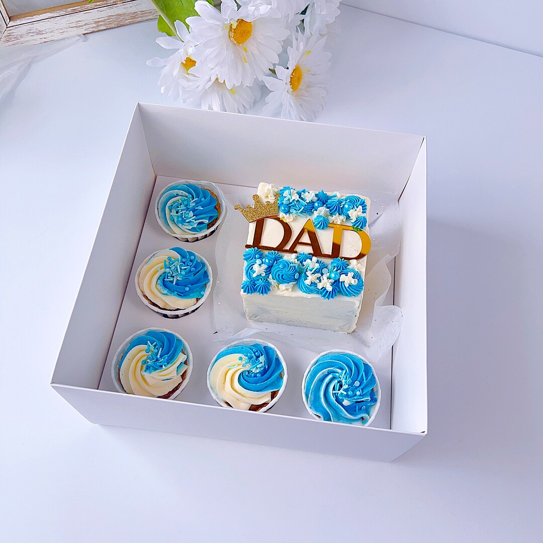 5 Cake and Cupcakes Combo Bento Boxes With Clear Lid and Cupcake Holes