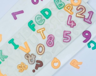 Big Size Alphabet Letters and Numbers with Design Food Grade Silicone Mold, Large Letters Numbers Mold for Cake, Sugar crafts, Clay, Resin