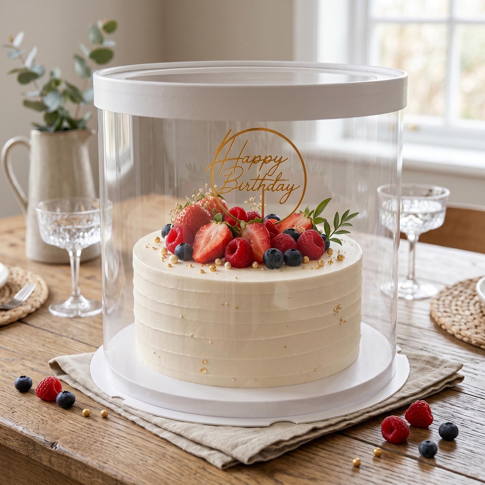 Clear Round Cake Box