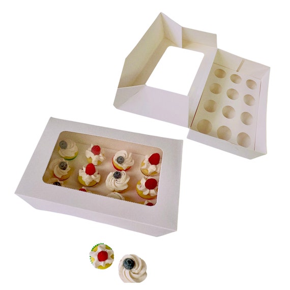 10 Pezzi Di Scatole Per Cupcake, Contenitori Per Cupcake Marroni