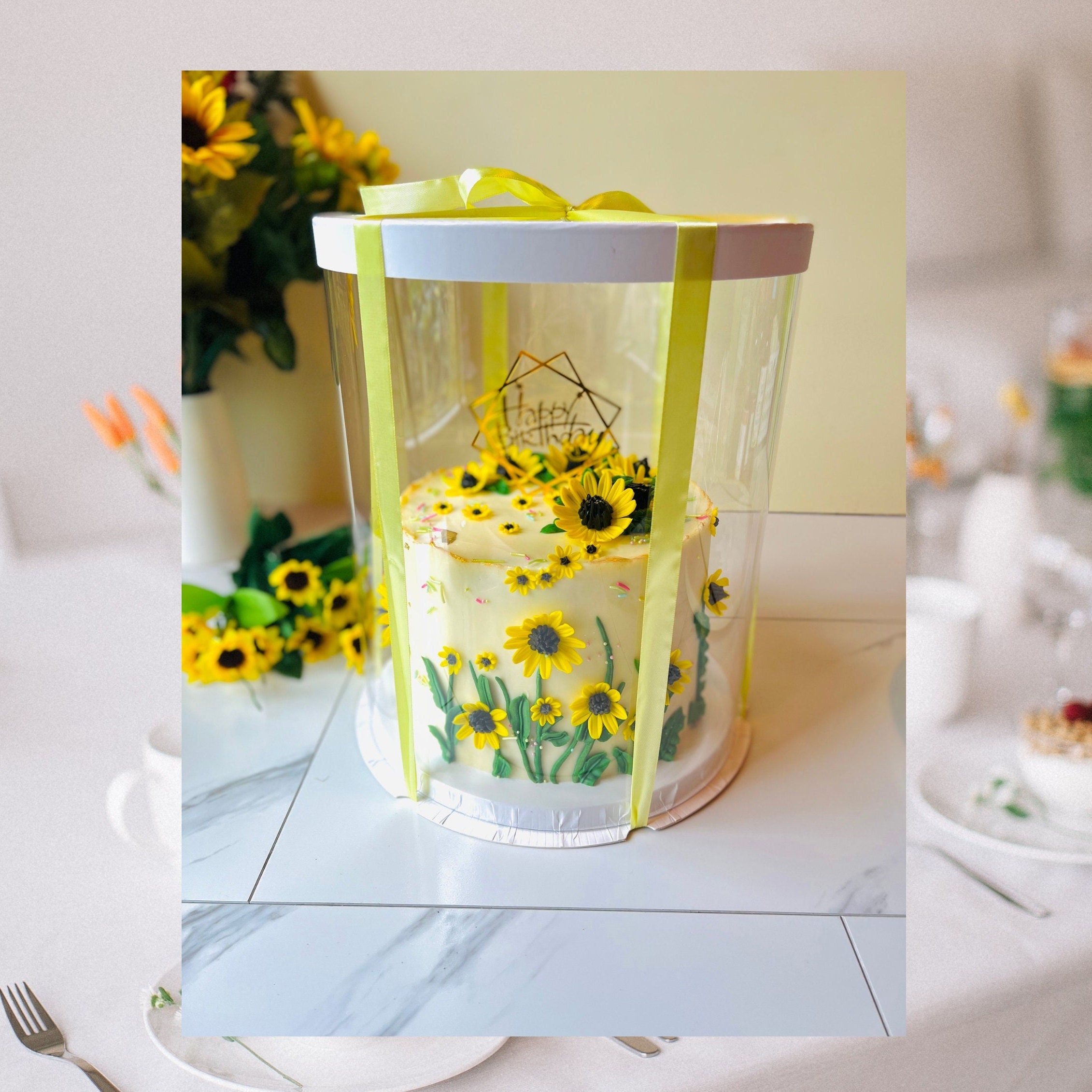LATERN 50 Pièces Boîtes à Tranches de Gâteau avec Couvercles