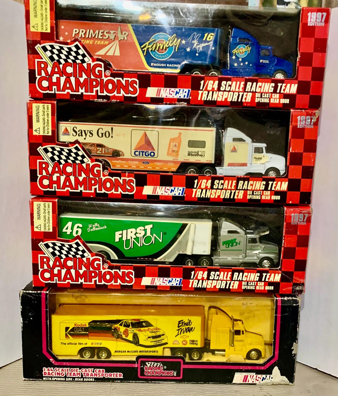 Vintage NASCAR Transporters: 1/64 Scale Diecast Racing Champions