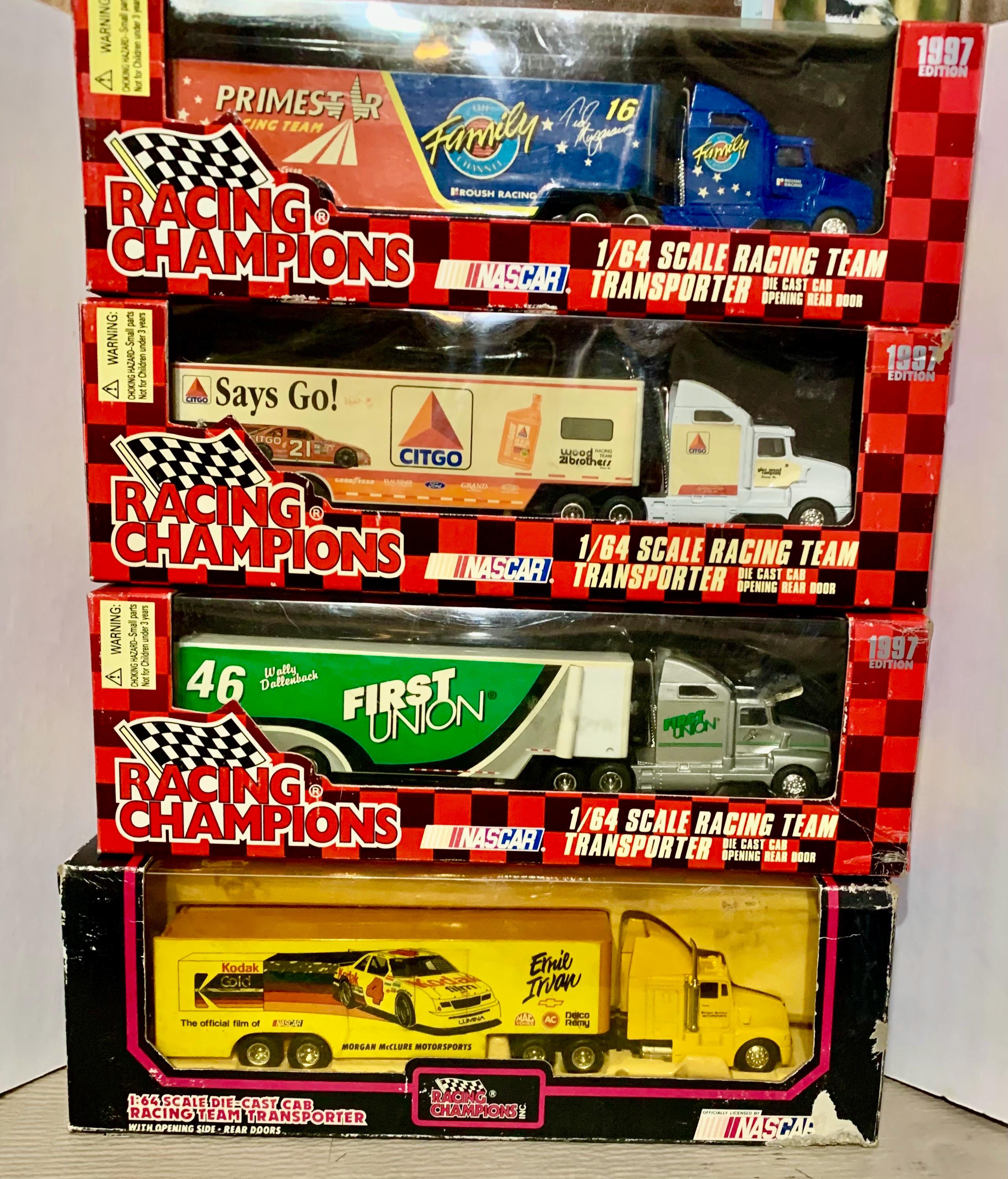 Vintage NASCAR Transporters: 1/64 Scale Diecast Racing Champions
