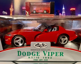 Burago 1992 Dodge Viper RT/10 Diecast 1:18 Scale Red Car - Etsy