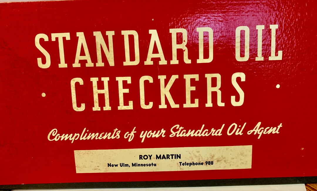 Standard Oil Promotional Checker Board With Checkers in the Etsy
